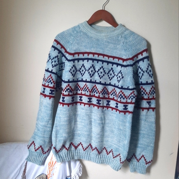 VTG 70s 80s National Alpine Ski Sweater Nordic - Picture 3 of 11